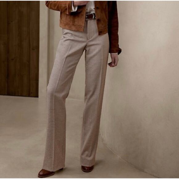 Banana Republic Lido Italian Wool Micro Houndstooth Pant NWT Size 4 - Picture 1 of 4